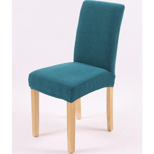1Pcs Chair Cover Stretch Elastic Chair Slipcover Case Solid Knitted Fabric Slipcovers For Dining Kitchen Wedding Banquet Hotel