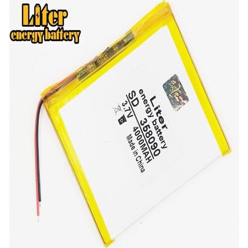 3.7V,4000mAH 358090 (polymer lithium ion battery) Li-ion battery for tablet pc 7 inch 8 inch