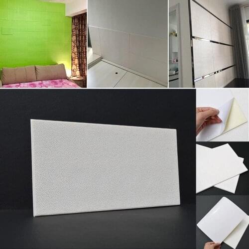 3D Wall Stickers Colorful Leather Effect Wall Sticker Self-Adhesive PE Foam to Decorate Living Room Children Room Bedroom