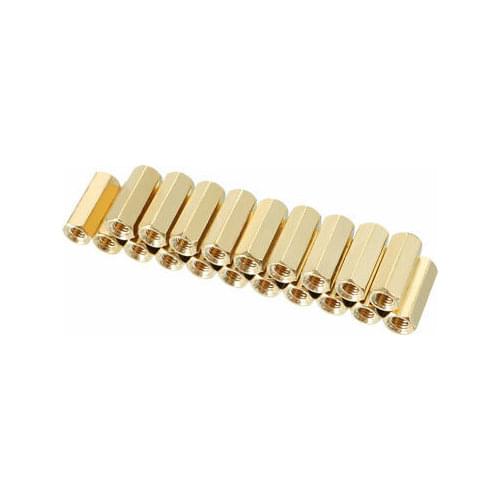 40pcs Brass Straight PCB Pillar Female Thread Hex Standoff Spacer M3x5x12mm