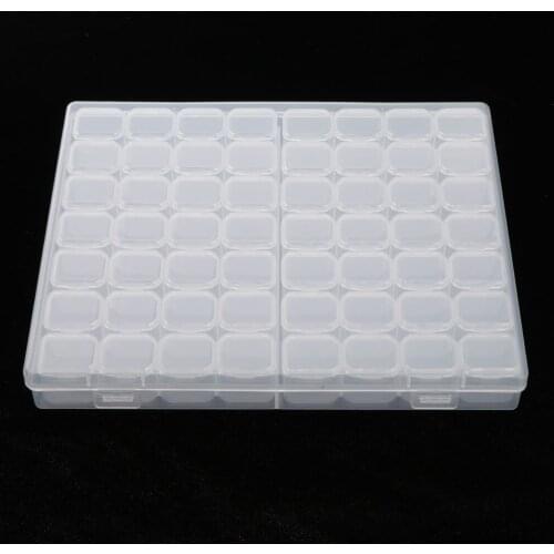 56x Plastic Clear Box W/ Lid Nail Tips Pill Small Storage Case Container