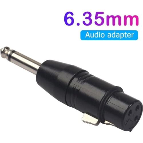 6.35mm Mono Male to XLR 3 Pin Female/Male Audio Plug Converter Adapter Connector for Headphone Microphone Power Amplifier Guitar