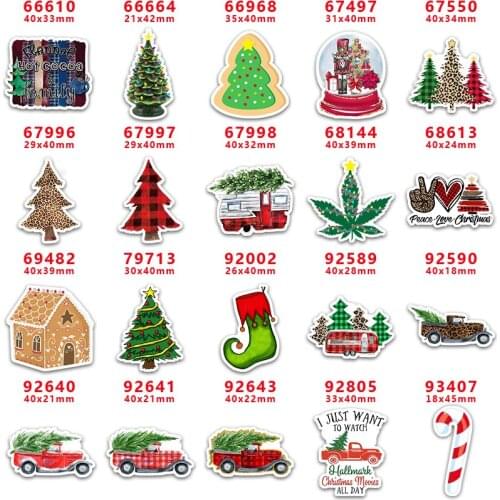 DIY Decoration Crafts Accessories 30pcs Per Christmas Character Planar Resin PR66664