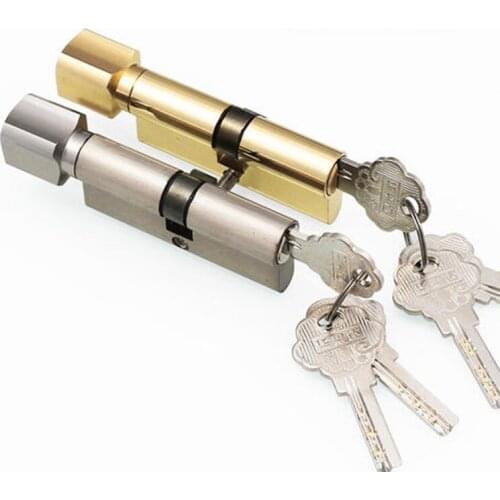 1pc Aluminum lock core iron key indoor room door lock lock core universal bedroom room door lock copper key core with 3pcs key