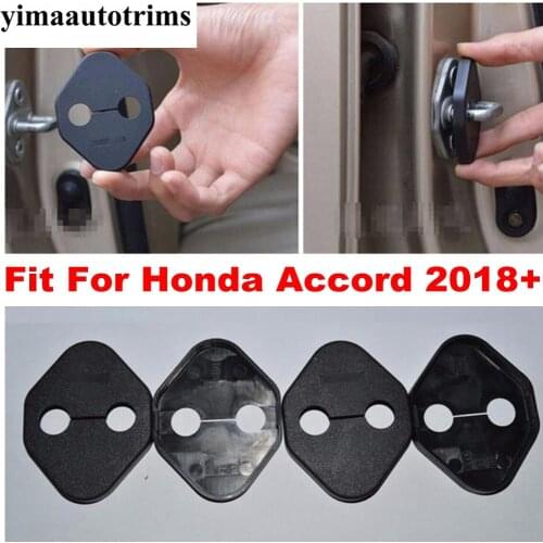Yimaautotrims Auto Accessory Inner Door Lock Protector Kit Cover Trim 4 Piece Plastic Fit For Honda Accord 10th 2018 - 2021