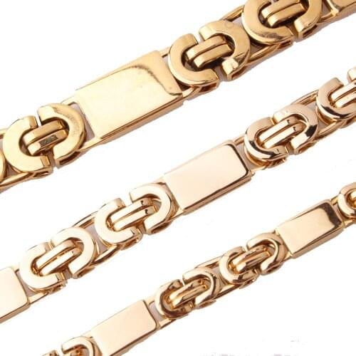 Top Quality 6/8/11mm Gold Color Chain Huge & Heavy Long Rope Stainless Steel Mens Chain Necklace Link Wholesale Jewelry