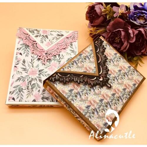 Alinacutle Metal Cutting Die Cut Flip Cover Gift Box Card Box Envelop DIY Scrapbook Paper Craft Handmade Punch Art Cutter