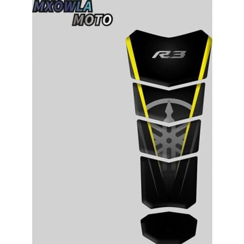 For MT-07 MT-09 MT-03 MT-25 YZF R1 R3 R6 R25 FZ1 FZ6 Motorcycle Tank Pad Fish Bone Protector Decal Gas 3D Fish Stickers