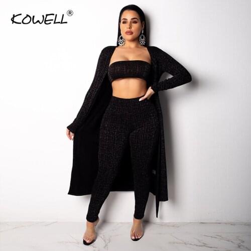 Hot Sale Sexy Women Two Piece Set Top And Pants 2018 Solid Strapless 2 Piece Set Women Backless Party Three Piece Set Outfits