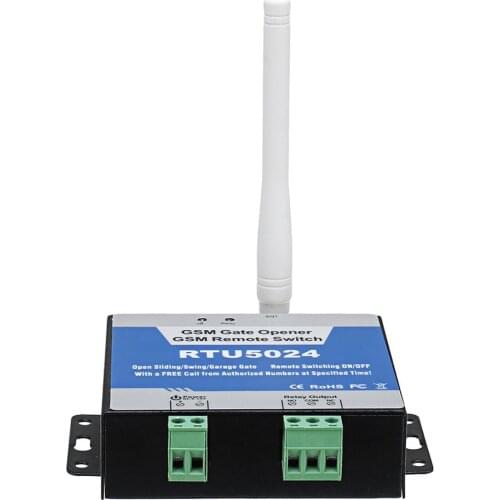 RTU5024 GSM Gate Relay Switch 850/900/1800/1900MHz Remote Control Wireless Door Access Opener with Antenna