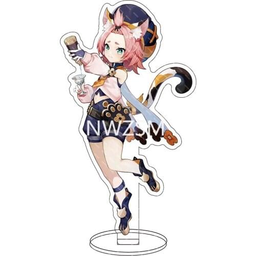 Game Genshin Impact Zhongli Character Acrylic Figure Stand Model Plate Desk Decor Barbara Cute Standing Sign Great Gifts