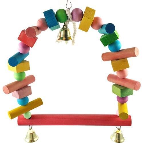 LHXMAS PET TOYS Small and Medium parrot Bite toy swing stand stand bar climbing