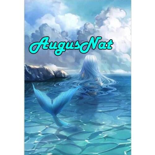 Fish diamond painting mermaid girl dimond embroidery sea diamant rhinestone picture woman oil paint by number cloud canvas paint