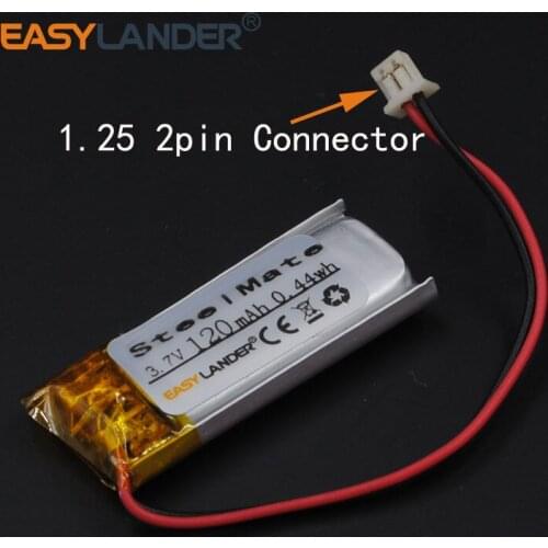 3.7V 120mAh Rechargeable li Polymer Li-ion Battery For icpp43/12/33 iron General remote control battery ICPP431233 Steel Mate