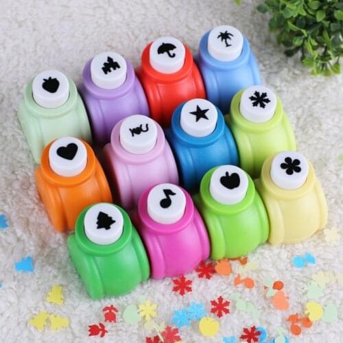 Mini Crafting Toys Paper Punch Crafts Machine DIY Hand Crafts Flower Puncher Hole for Kids Scrapbooks Albums Photos Cards Cutter