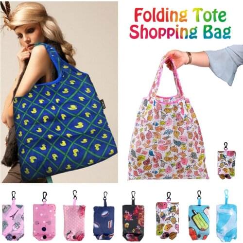 Fashion Resuable Foldable Carrier Sopping Bag Fashioable Durable Large Capacity Tote Home Storage Bag