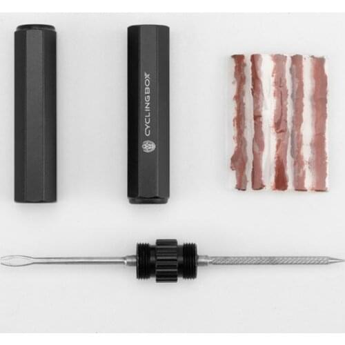 6Pcs / Set Bicycle Tire Repair Kit Car Motorcycle Tubeless Tire Repair Tools Portable Auto Bike Tire Repair Puncture Plug Set