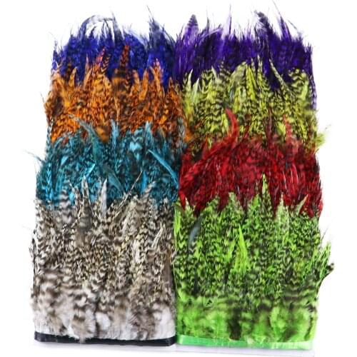 1 Meter Natural Rooster Saddle Feathers Trim Fringe 4-6 Inches DIY Sewing Party Clothing Chicken Plumes Decoration Accessories