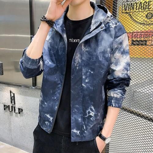 2021 Spring and Autumn New Mens Coat Jacket Youth Camouflage Hooded Casual Men Jacket Mens Clothing Windbreaker Streetwear