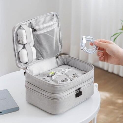New Travel Accessory Digital Bag Power Bank USB Charger Cable Earphone Storage Pouch Shockproof Electronic Organizer Package