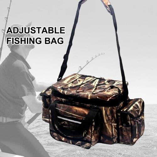Outdoor camping portable adjustable fishing bag scratch resistant multifunctional shoulder bag waist bag tough guy fishing bag