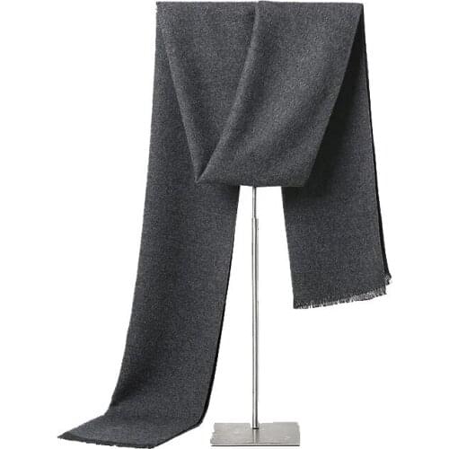 Simple Business Style Solid Cashmere Scarf Men Scarves Women Scarf Winter Fashion Accessories Gray Black Navy Neck Warm 180*30cm