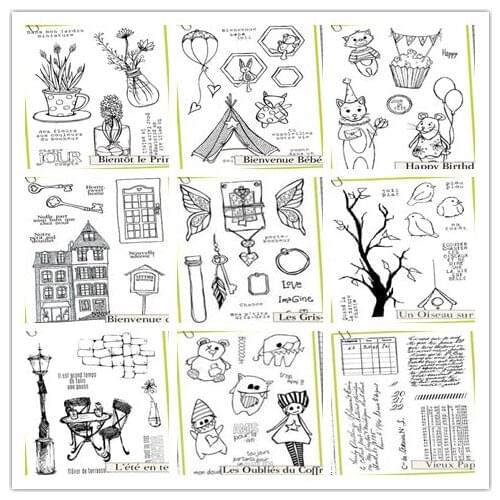 French Clear Stamp for Scrapbooking Transparent Silicone Rubber DIY Photo Album Decor 0493