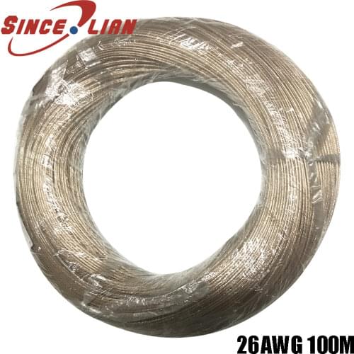 100Meter/lot transparent cable speaker cable 2pin gold silver tinned copper audio cable 0.15 square LED wire audio speaker Line