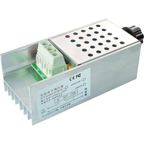 AC 220V 10000W high power SCR Motor Speed Controller Voltage Regulator Dimming attemperation thermoregulation PWM Modulation