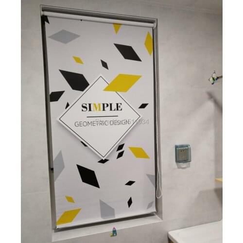 Modern style roller blind rolling screen roller shutters lifting shading sunshading office kitchen Environmental printing