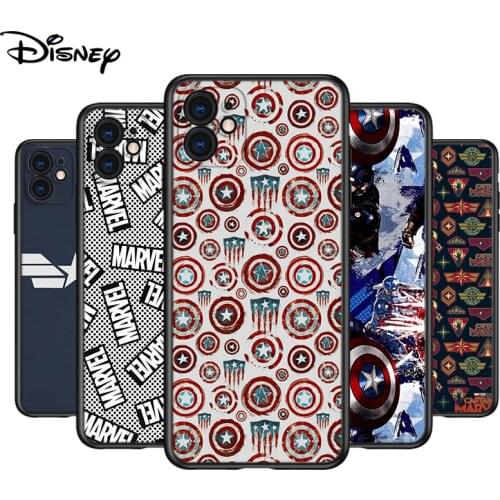 Silicone Cover Captain America Marvel For Apple IPhone 12 Mini 11 Pro XS MAX XR X 8 7 6S 6 Plus 5S SE Phone Case