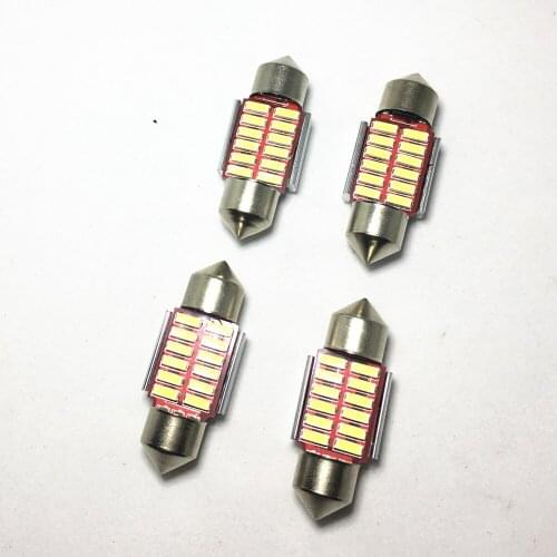 4PCS Festoon LED 31mm 36mm 39mm 42mm Bulb 4014 SMD Car Styling Light C5W C10W Super Bright Canbus Auto Interior Doom Lamp 12V