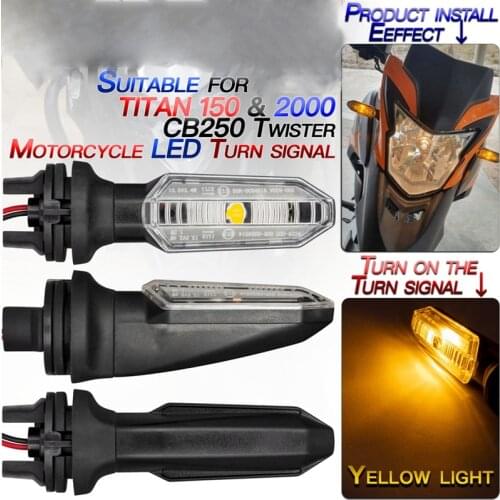 Motorcycle LED Turn Signal Lights Lamps Side Indicator for HONDA TITAN 150 TITAN 2000 CB250 Twister Motorcycle Accessories