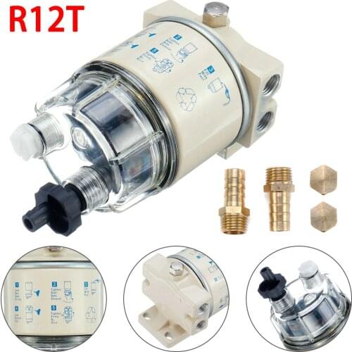 High Quality R12T Boat Marine Spin-on Fuel Filter Water Separator Lawn Mower Diesel Engine