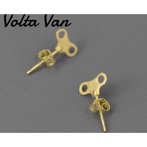 Volta Van 925 Sterling Silver Stud Earrings 2021 New Elegant Clockwork Key Fine Jewelry Cute Modeling Concise Women Earrings