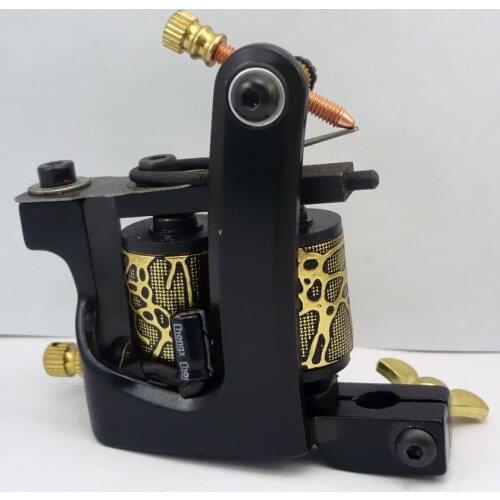 10Pcs/lot Pro Casting Iron Tattoo Machine 10 Wraps coil stainless steel Tattoos Body Art Gun Coil Machine LPC-ITM-7023-13M