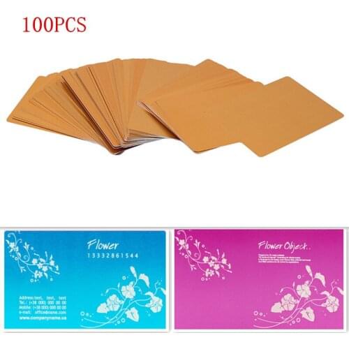 100Pcs Aluminum Alloy Blanks Card For Customer Laser Engraving DIY Gift Cards Metal Business Cards