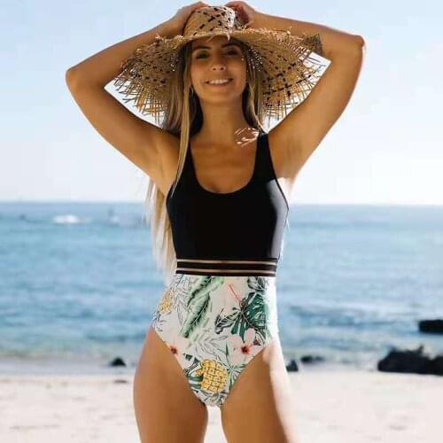 2021 new style exclusive swimsuit European and American fashion printed ladies one-piece swimsuit