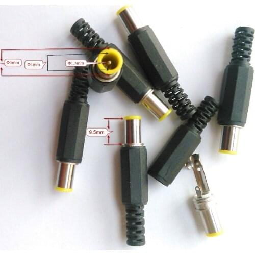 250pcs x 6.5mm x 4.4mm with 1.3mm Pin Power DC Plug Connector charger Plastic dc adapter 6.5 x 4.4 mm dc jack with 1.3mm tip