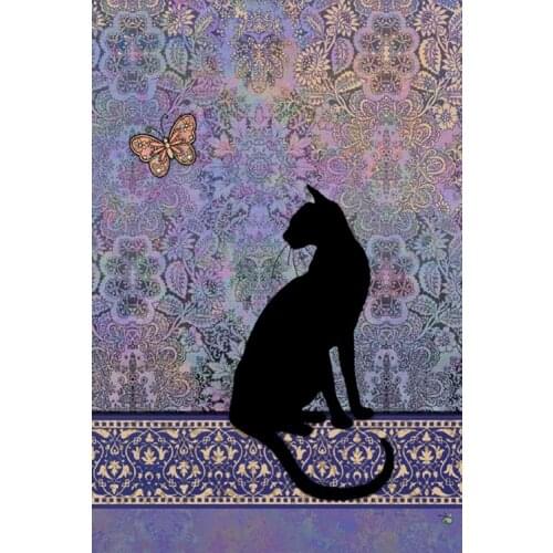 Cat and butterfly The wooden puzzle 1000 pieces ersion paper jigsaw puzzle white card adult childrens educational toys