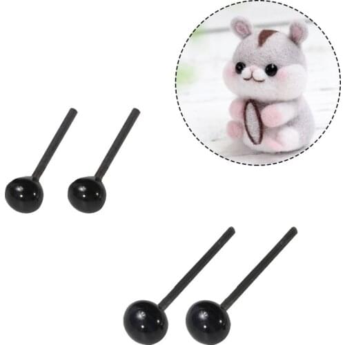 MIUSIE 50pcs/Bag Glass Eyes 2mm/3mm/4mm Needle Felting Animals Bears Rabbit Dog Dolls Animal Eyes for DIY Dolls Toy Accessories