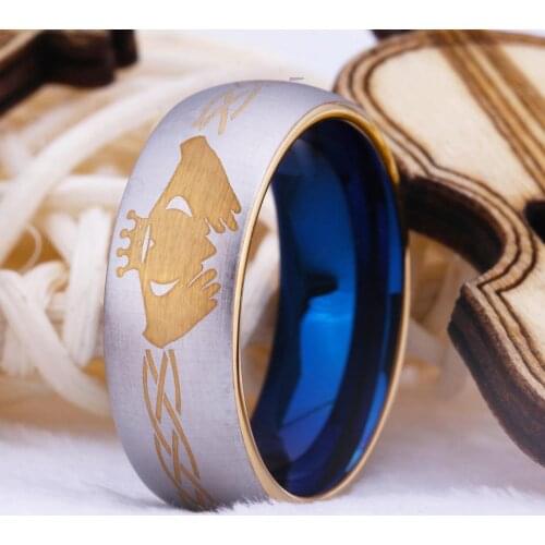 Claddagh Ring For Woman Mens Tungsten Anniversary Gift Ring Claddagh Design Mens Fashion Tungsten Carbide Wedding Ring