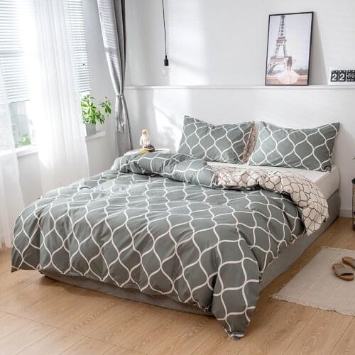 Printing Bedding Set Microfiber Sanding AB Side Design 220x240 Duvet Cover Pillowcase Set King Size Queen Size Comforter Sets