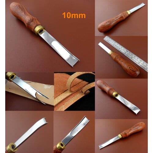 1pc 10mm French Style Leather Craft Edge Beveler Skiver Edger Gouges Cutter Tool Knife Groover Punch Chisel Carving Stamping Awl