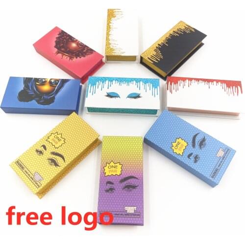 Wholesale Eyelash Packaging Box Lash Boxes Packaging Faux Cils Strip Magnetic 3d Mink Eyelashes Package Case Bulk