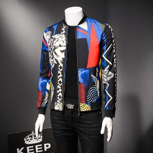 Pattern Royal Blue Jacket Mens Bomber Jacket Luxury Social Club Prom Jacket Stage Clothing For Men Oversize 6xl