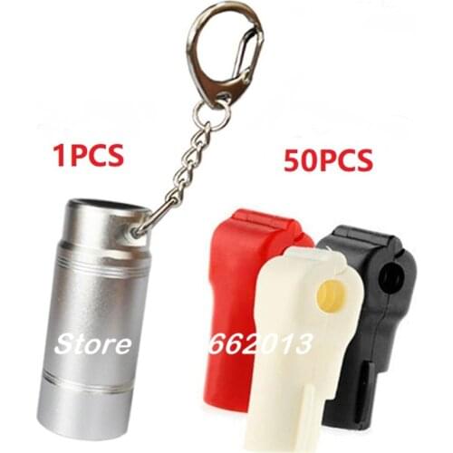 2017 Hot selling 50pcs retail loss prevention red 4-8 mm display security EAS stoplock/ EAS Hook Stop Lock +1pc Detachers