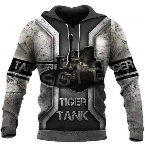 Tessffel Hot Games World of Tanks Animal Tiger Tank Funny Autumn Sweater Pullover Tracksuit 3DPrint Mens Hoodies Men/Women A-3