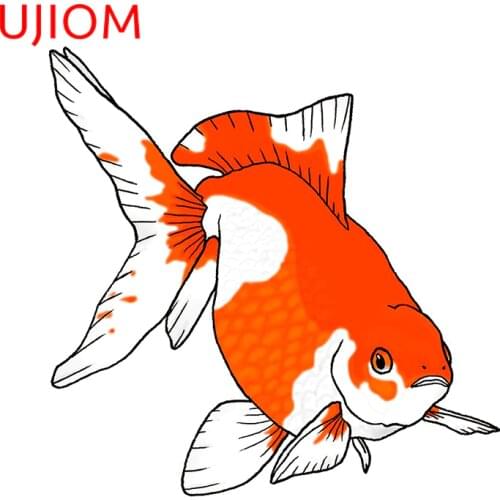 UJIOM Wall Stickers Red and White Fantail Goldfish Wallpaper Decoration Waterproof Sticker Accessorie Room Home Decor Art Decals