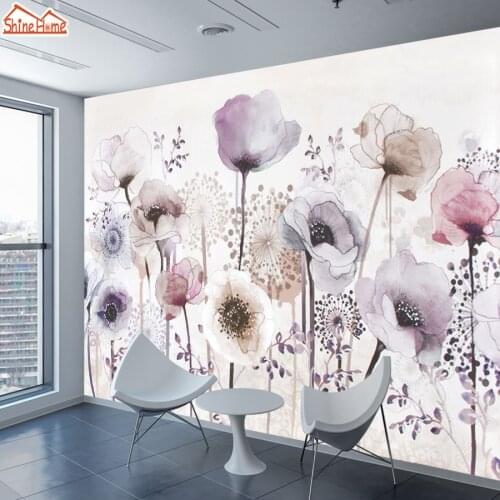 Retro Floral Wall Papers Home Decor Improvement 3d Wall Paper Mural Wallpaper Wallpapers for Living Room Contact PVC Murals Roll